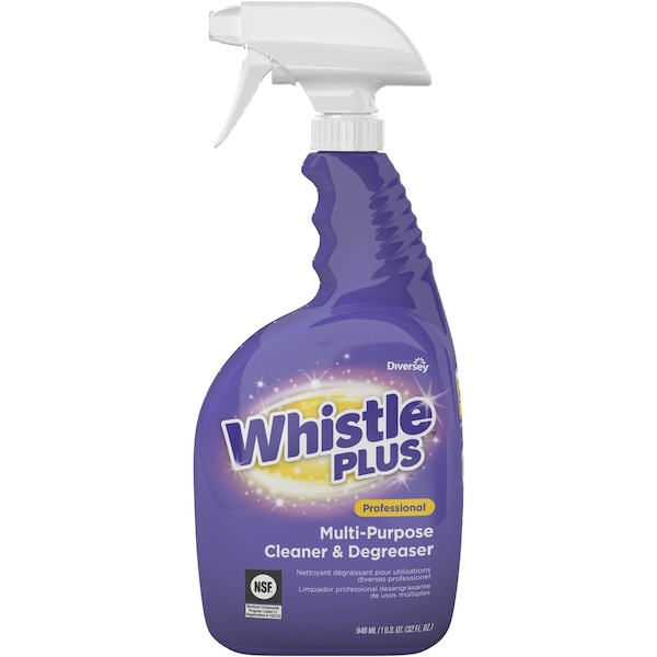 Diversey Whistle Plus Cleaner & Degreaser, 32 fl oz (1 quart) 8 PK